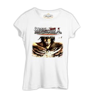 Attack on Titan Beyaz Kadın Tshirt