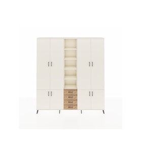 Arges Dolap 17 Raflı 4 Çekmeceli 8 Kapaklı 220x30x243 Aytaşı-Aytaşı/Çam