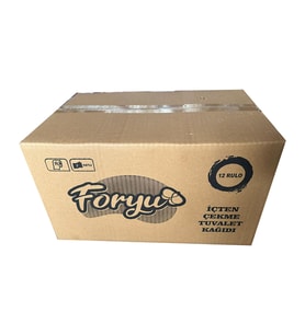 Foryu İçten Çekme Cimri Small Beyaz Rulo Tuvalet Kağıdı - 4 Kg - 2 Kat - 12 Adetlik Koli