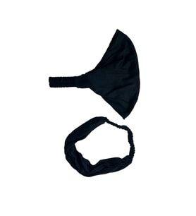 Bandana Paraşüt Model Lastikli 2 Li Düz Siyah