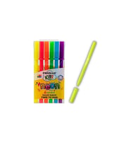 Pensan Keçeli Kalem 6 Renk Neon Kesik Uç Keçeli Kalem (Karışık)