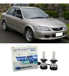 Mazda 323 Led Xenon Uzun + Kısa Far Ampulü H4 Access Yeni Seri Beyaz