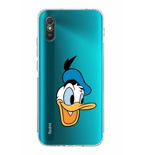 Xiaomi Redmi 9A  Kamera Korumalı Kapak Donald Duck Tasarımlı Şeffaf  Kılıf