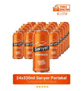 Sarıyer Portakal Aromalı Gazoz 330ml x 24 Adet