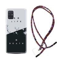 Samsung a71 A72 A73 A7 A9 2018 C7 C9 Kılıf Boyun Asklı Rasta Silikon Life and Death 1339