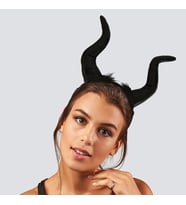 Halloween Cadılar Bayramı Taç Malefiz Siyah Çift Boynu Parti Kostümü Maleficent Taç