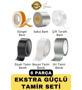 Premium Ekstra Güçlü Sızdırmaz Su Geçirmez Mutfak Lavabo Kenar Tamir Bandı Sakız Bant Çift Taraflı