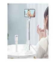 2in1 Masaüstü Tripod ve Selfie Çubuğu, 70cm, Beyaz, iOS ve Android Uyumlu