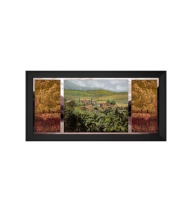 Manzara Temalı Kanvas Tablo 80 x 110 cm Siyah Çerçeve