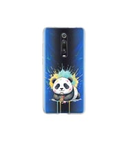 Xiaomi Mi 9T Pro ile Uyumlu Splash Panda Tasarımlı Şeffaf Silikon Kılıf