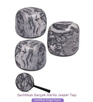 Sertifikalı Gerçek Desenli Harita Jasper Taşı Kütle (Çok Renkli)