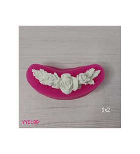 YY0199 Bordür Güllü Silikon Kalıp
