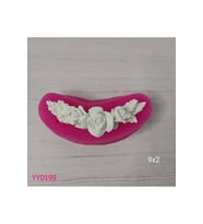 YY0199 Bordür Güllü Silikon Kalıp