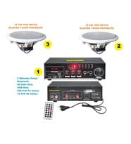TAVAN HOPARLÖR SETİ (1 Adet Anfi + 2 Adet 1OOV 16 cm Tavan Hoparlör)