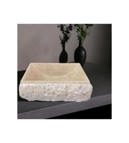 Hale Traverten Dışı Patlatma Dikdörtgen Modern Lavabo-274
