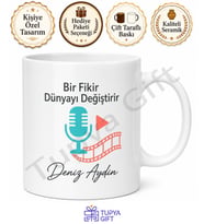 İçerik Üreticisi Hediyesi Kişiye Özel Baskılı Kupa Bardak Özel Tasarım Mug