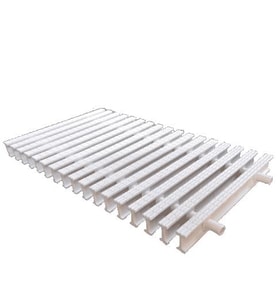 20 cm Klasik Desen Havuz Taşma Izgarası Çift Geçme (Beyaz)