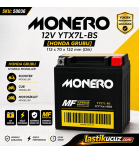 MONERO 12V 7Ah YÜKSEK AKÜ (113*70*132mm) MONERO MOTOSİKLET AKÜSÜ