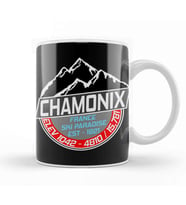 Ski Chamonix Mont Blanc Skiing Paradise Kupa Bardak Porselen