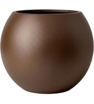 Dekoratif 27L Küre Saksı Ø35 cm (Kahve Çekirdeği) • Beton Görünümlü Modern Salon ve Bahçe Saksısı