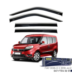 Niken Fiat Doblo II 2010- Kromlu Cam Rüzgarlığı 4 LÜ