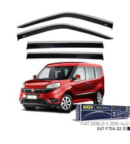 Niken Fiat Doblo II 2010- Kromlu Cam Rüzgarlığı 4 LÜ