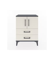 Arges Komodin 2 Raflı 2 Çekmeceli 2 Kapaklı 60x30x80 Antrasit-Aytaşı