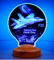 F35 Savaş Uçağı, Hava Kuvvetleri Hediyesi Kişiye Özel Uçak Led Lamba, Havacılık Hediyesi