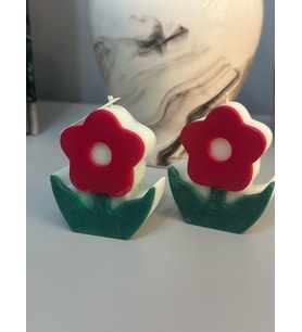 Chemdle 2 li Çiçek Model Dekoratif Mum