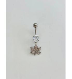 Yaprak Detaylı Göbek Piercing - Pg0158