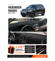 VOLKSWAGEN TOUAREG (2002-2010) Uyumlu Torpido Örtüsü Torpido Kılıfı - Siyah
