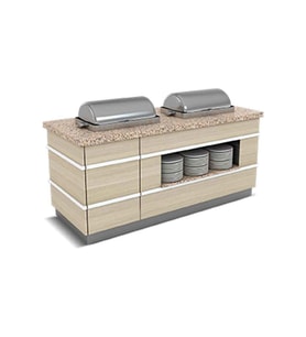 Empero GLT.SSC.03 Galata Sıcak Servis Ünitesi Reşolu 3x1/1 Chafing Dish 2400*900*900/1550