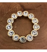 Laruni Taşlı Kulp 32mm (2 Adet) ALTIN (Renksiz)