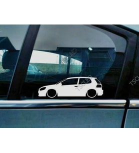 Golf Mk6 Kelebek Cam Oto Sticker 17 CM 2 Adet