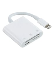 ALLY NK-101Y Pro 3 İn 1 İPhone Lightning to SD-TF Çevirici Adaptör-(5775) - ETC6919-6999 (Beyaz)