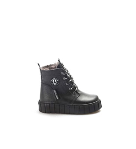 Hakiki Deri Kürklü Unisex Çocuk Klasik Bot 769KXA130 (Siyah)
