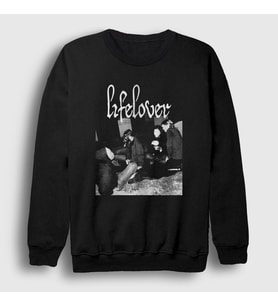 Presmono Unisex Siyah Graveyard Lifelover Sweatshirt 452803tt