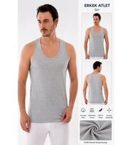 Seher Erkek Penye Atlet-Gri-6/2XL