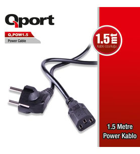 QPORT Q-POW1.5 1.5MT POWER KABLO