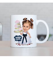 Kişiye Özel Doğum Günü Kızı Karikatürlü Kupa Bardak