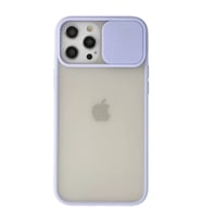 Apple İphone 12 Pro Max Kılıf Palm Buzlu Kamera Sürgülü Silikon - Lila
