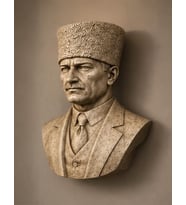 ATATÜRK Duvar Büstü Duvar Heykeli Dekoratif Asma Duvar Heykelleri 25 CM M2