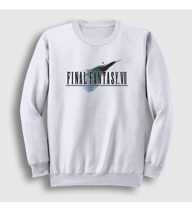 Presmono Unisex Beyaz Logo Final Fantasy Vii Sweatshirt 436101tt