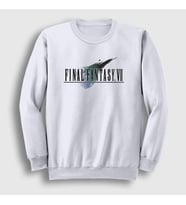 Presmono Unisex Beyaz Logo Final Fantasy Vii Sweatshirt 436101tt