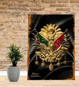 Kişiye Özel Osmanlı Tuğrası   Tasarımlı Yeni İş, Ofis   Hediyesi Kanvas Tablo 30x50 cm