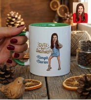 Kişiye Özel Karikatürlü Cute But Sagittarius Yay Burcu Kupa Bardak Doğum Günü Hediyesi