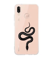 Huawei P20 Lite Uyumlu Baskılı Yumuşak Silikon Şeffaf Telefon Kılıfı