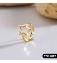 14 Ayar Tek Yıldız Halka Altın Küpe 0,65 gr