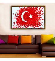 Altın Çerçeveli dekoratif tablo a2077 (Gold)
