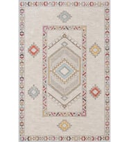 Eliana Home Baskılı, Yıkanabilir Kaymaz Taban Salon Halısı LNA1679 100x150 cm (Bej)